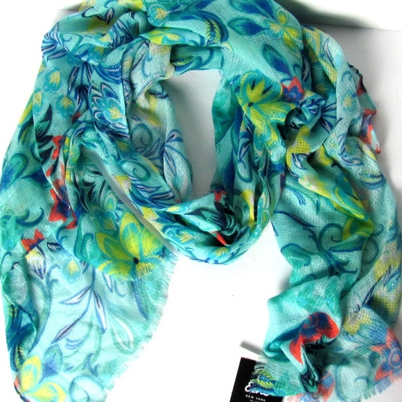 Echo Accessories - ECHO Green GEO Print Multi-colored Scarf